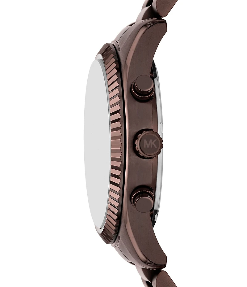 Michael Kors Men's Lexington Quartz Chronograph Brown Stainless Steel Bracelet Watch