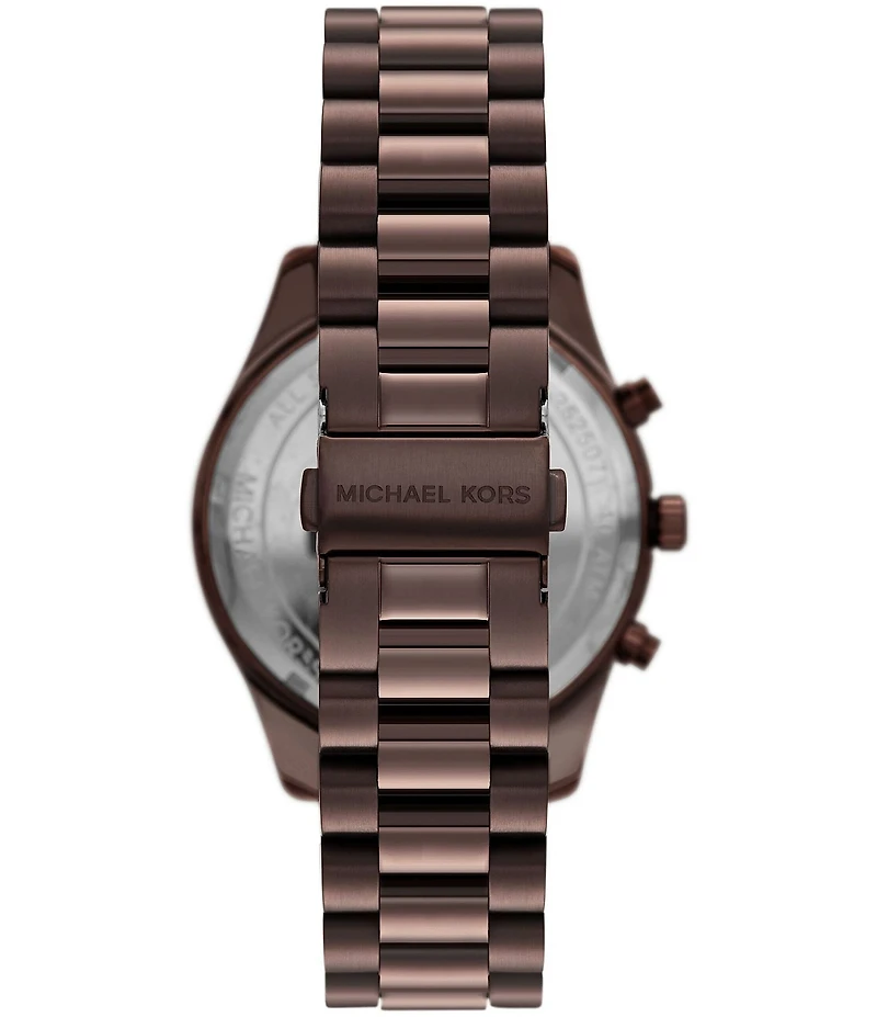 Michael Kors Men's Lexington Quartz Chronograph Brown Stainless Steel Bracelet Watch