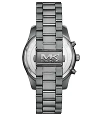 Michael Kors Men's Lexington Quartz Chronograph Gunmetal Stainless Steel Bracelet Watch and Bracelet Set