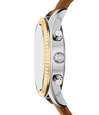 Michael Kors Men's Lexington Quartz Chronograph Leather Strap Watch
