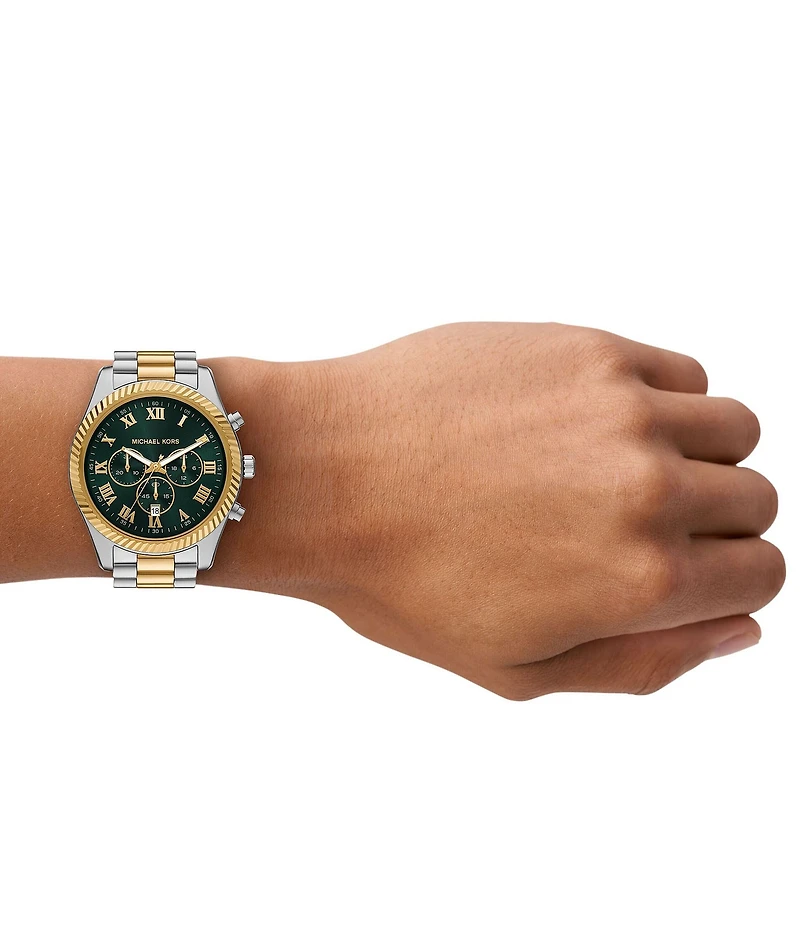 Michael Kors Men's Lexington Quartz Chronograph Stainless Steel Bracelet Watch