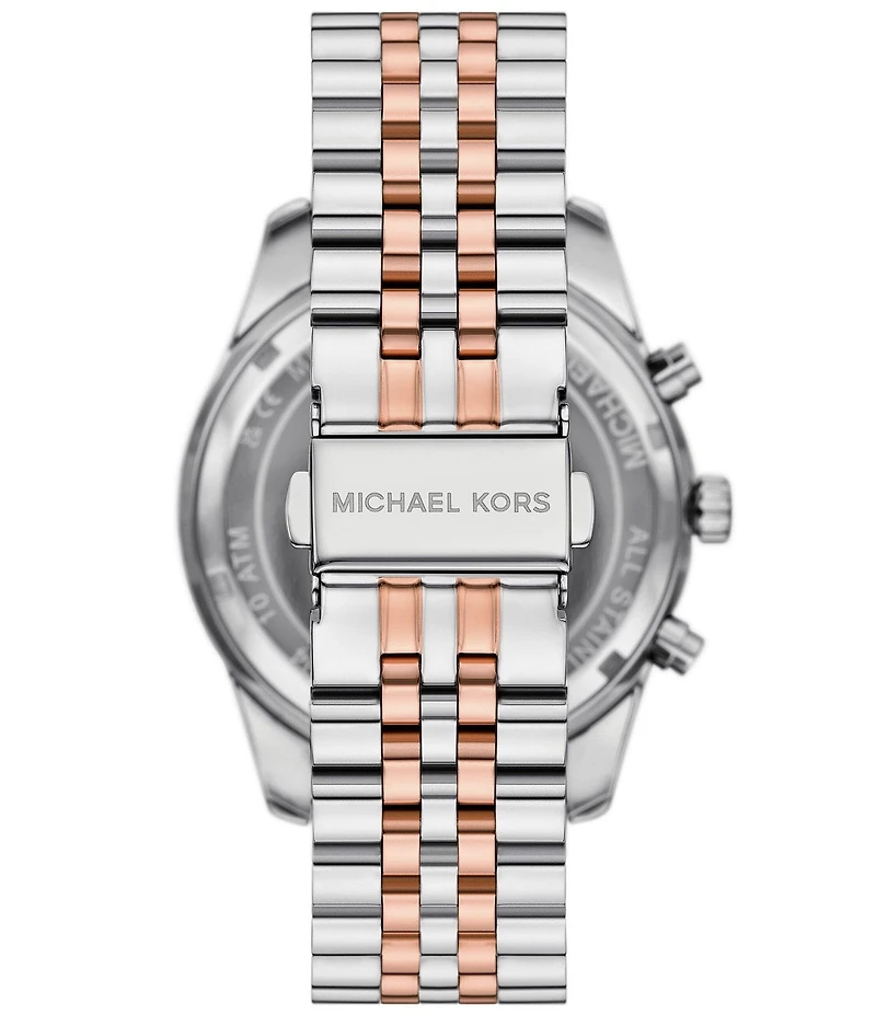 Michael Kors Men's Lexington Quartz Chronograph Two Tone Stainless Steel Bracelet Watch