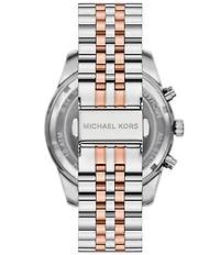 Michael Kors Men's Lexington Quartz Chronograph Two Tone Stainless Steel Bracelet Watch