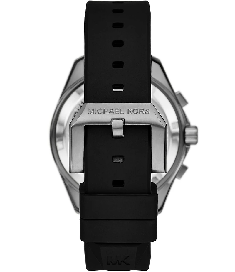 Michael Kors Men's Maritime Chronograph Black Dial Silicone Strap Watch