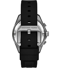 Michael Kors Men's Maritime Chronograph Black Dial Silicone Strap Watch