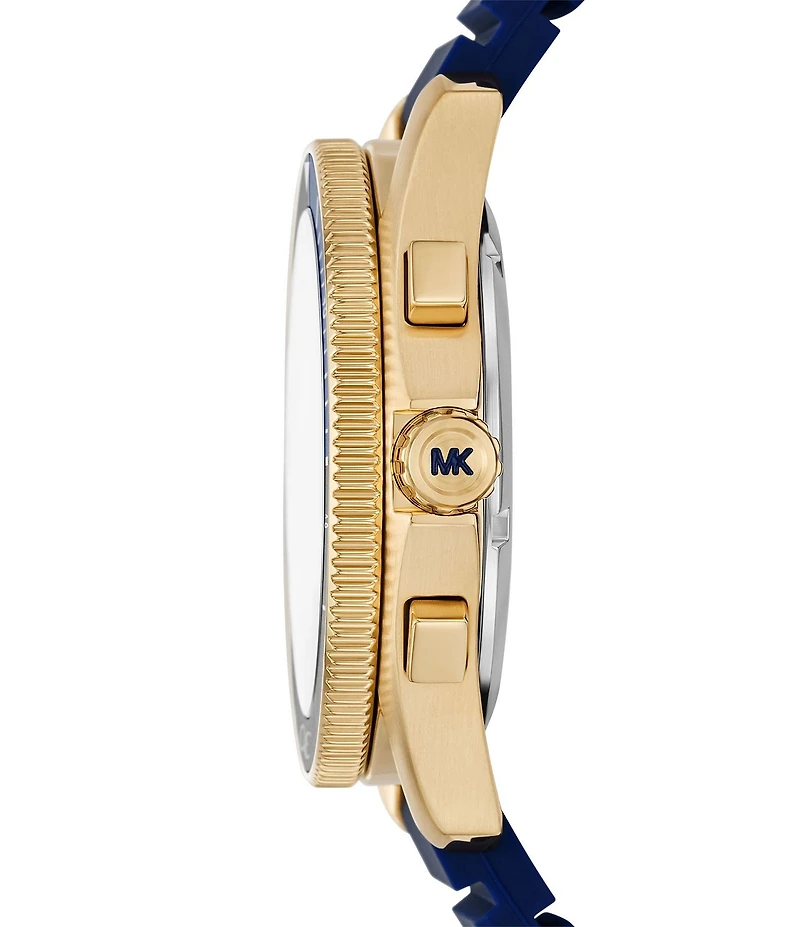 Michael Kors Men's Maritime Chronograph Black Dial Silicone Strap Watch