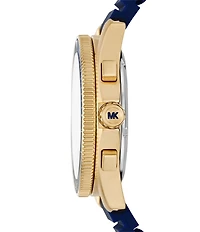 Michael Kors Men's Maritime Chronograph Black Dial Silicone Strap Watch