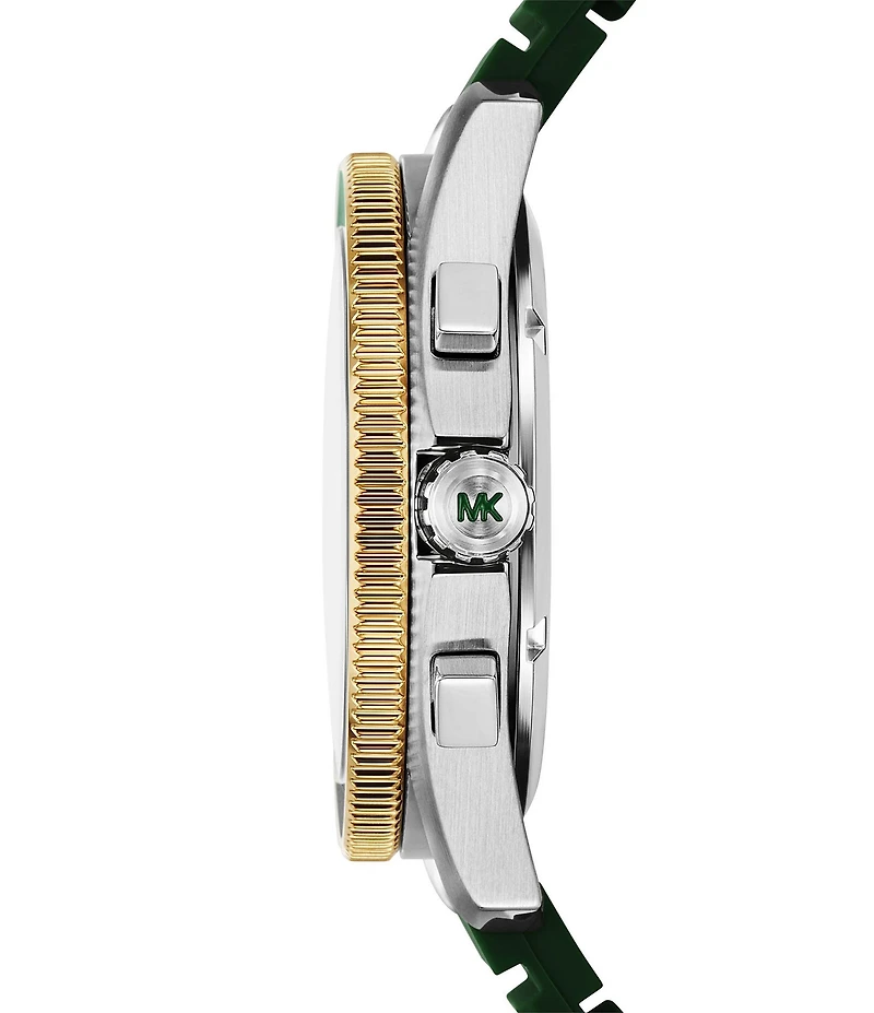 Michael Kors Men's Maritime Chronograph Green Silicone Strap Watch