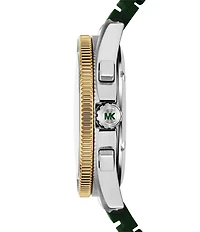 Michael Kors Men's Maritime Chronograph Green Silicone Strap Watch