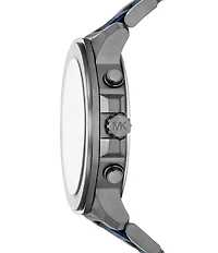 Michael Kors Men's Prescott Quartz Chronograph Ceramic and Stainless Steel Bracelet Watch