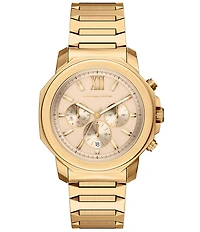 Michael Kors Men's Prescott Quartz Chronograph Gold Tone Stainless Steel Bracelet Watch