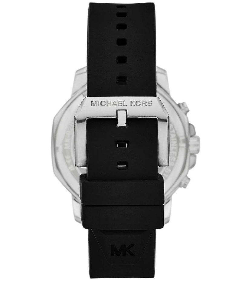 Michael Kors Men's Prescott Quartz Chronograph Silicone Strap Watch