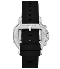 Michael Kors Men's Prescott Quartz Chronograph Silicone Strap Watch