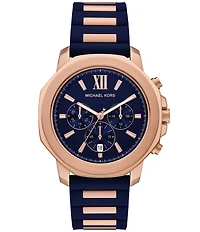 Michael Kors Men's Prescott Quartz Chronograph Silicone Strap Watch