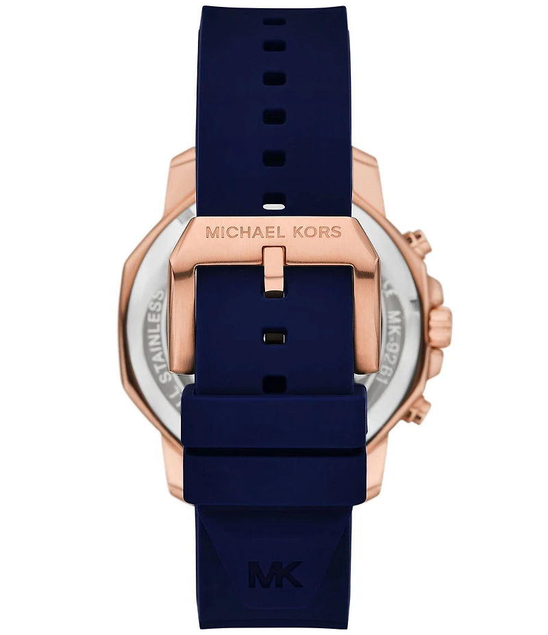 Michael Kors Men's Prescott Quartz Chronograph Silicone Strap Watch