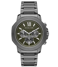 Michael Kors Men's Prescott Quartz Chronograph Stainless Steel Bracelet Watch