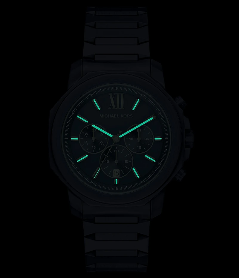 Michael Kors Men's Prescott Quartz Chronograph Stainless Steel Bracelet Watch