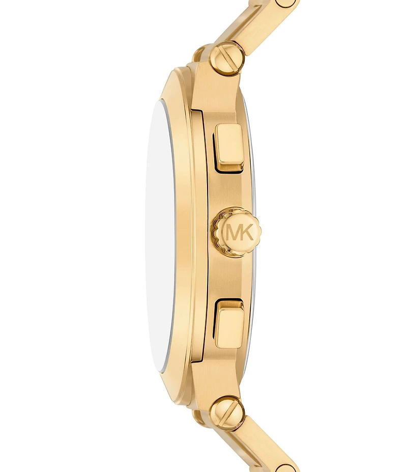 Michael Kors Men's Quartz Chronograph Gold-Tone Stainless Steel Watch and Bracelet Set