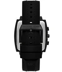 Michael Kors Men's Rhys Quartz Chronograph Black Silicone Strap Watch