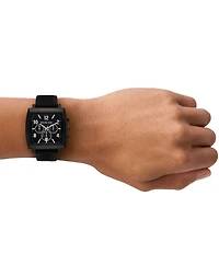 Michael Kors Men's Rhys Quartz Chronograph Black Silicone Strap Watch