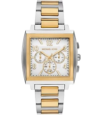 Michael Kors Men's Rhys Quartz Chronograph Two Tone Stainless Steel Bracelet Watch