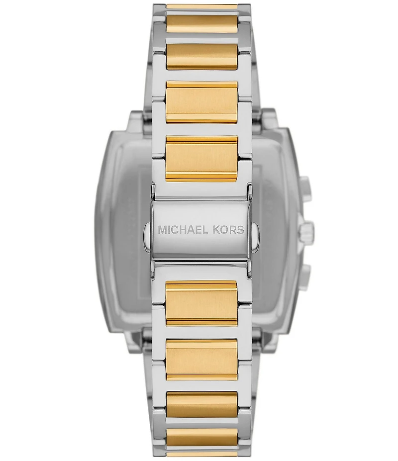 Michael Kors Men's Rhys Quartz Chronograph Two Tone Stainless Steel Bracelet Watch