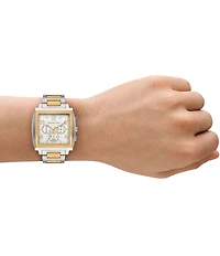Michael Kors Men's Rhys Quartz Chronograph Two Tone Stainless Steel Bracelet Watch