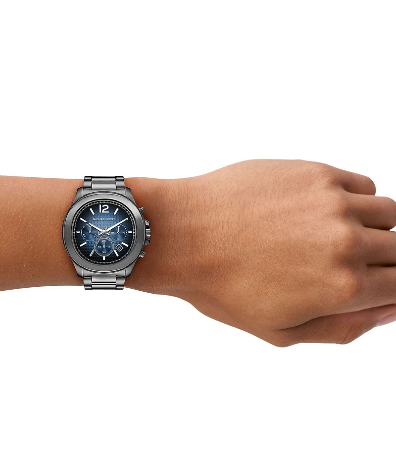 Michael Kors Men's Sage Quartz Chronograph Gunmetal Stainless Steel Bracelet Watch