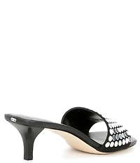 Michael Kors Merriam Microsuede Studded Nailhead Slide Sandals