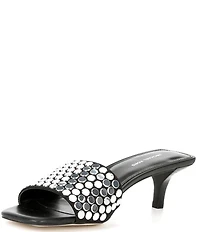 Michael Kors Merriam Microsuede Studded Nailhead Slide Sandals