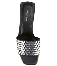 Michael Kors Merriam Microsuede Studded Nailhead Slide Sandals