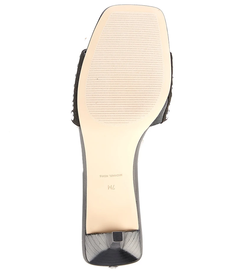 Michael Kors Merriam Microsuede Studded Nailhead Slide Sandals