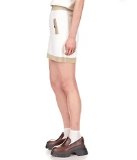 Michael Kors Metallic Trim Pencil Mini Skirt