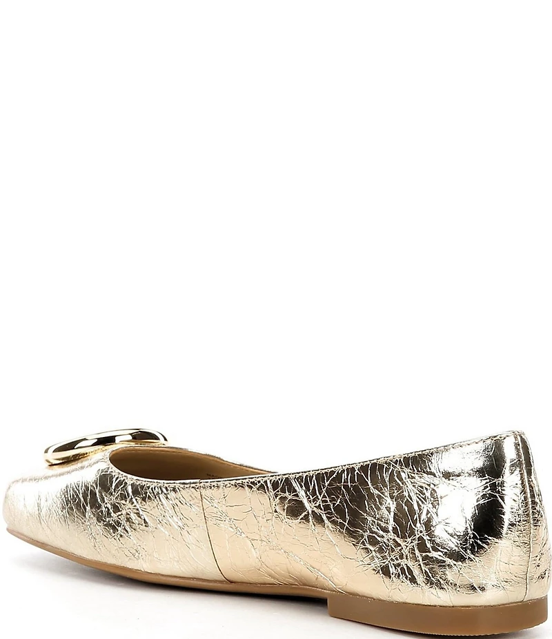 Michael Kors Milan Flex Leather Logo Ornament Ballet Flats