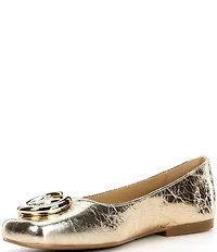 Michael Kors Milan Flex Leather Logo Ornament Ballet Flats