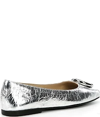 Michael Kors Milan Flex Leather Logo Ornament Ballet Flats