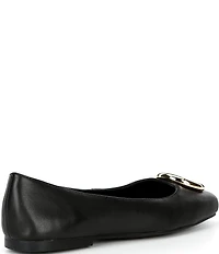 Michael Kors Milan Flex Leather Logo Ornament Ballet Flats