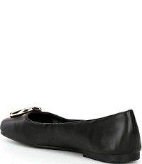 Michael Kors Milan Flex Leather Logo Ornament Ballet Flats