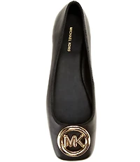 Michael Kors Milan Flex Leather Logo Ornament Ballet Flats