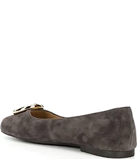 Michael Kors Milan Flex Suede Logo Ornament Ballet Flats