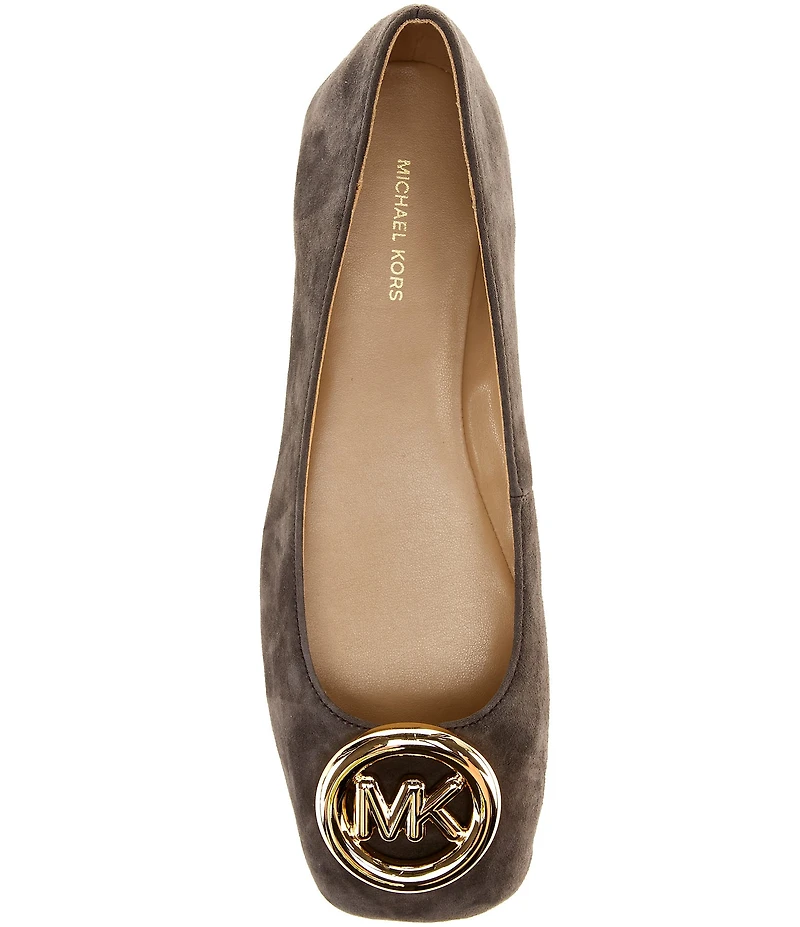 Michael Kors Milan Flex Suede Logo Ornament Ballet Flats