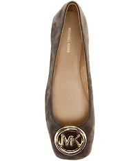 Michael Kors Milan Flex Suede Logo Ornament Ballet Flats