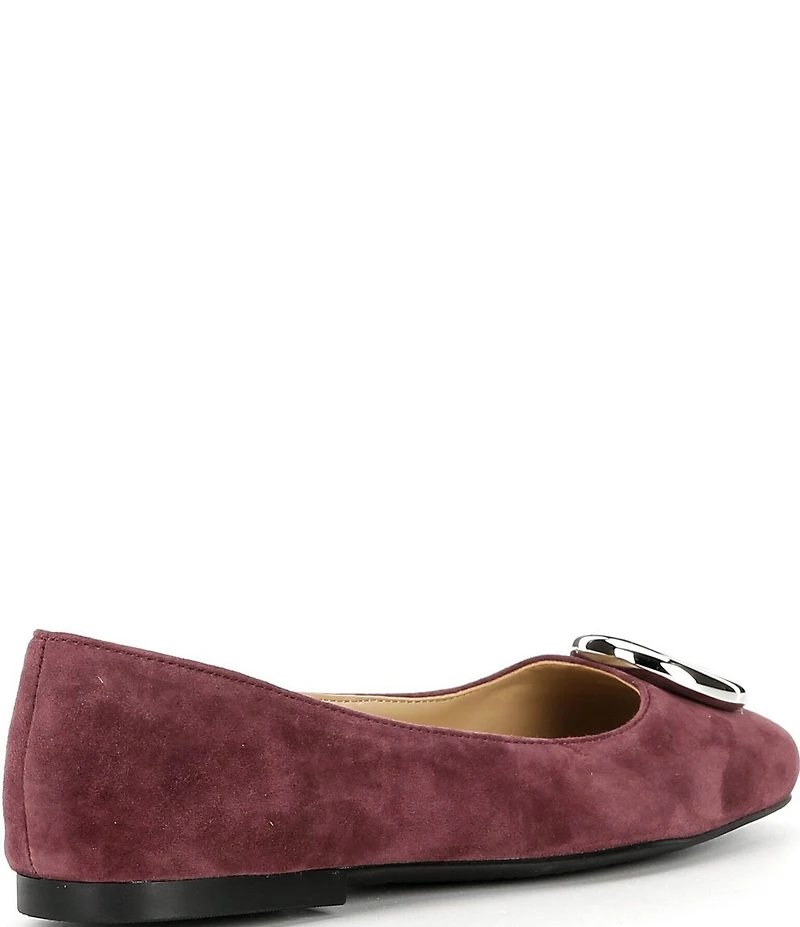 Michael Kors Milan Flex Suede Logo Ornament Ballet Flats