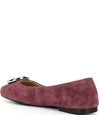 Michael Kors Milan Flex Suede Logo Ornament Ballet Flats