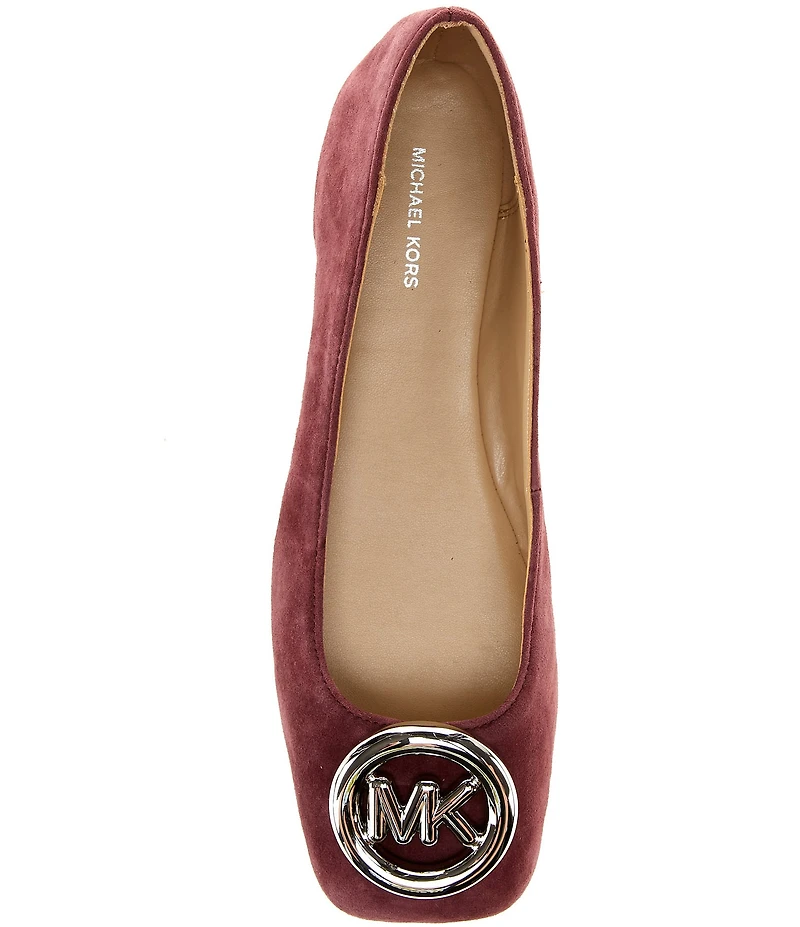 Michael Kors Milan Flex Suede Logo Ornament Ballet Flats