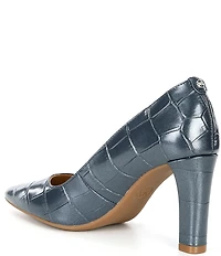 Michael Kors Milly Flex Crocodile Embossed Patent Leather Pumps