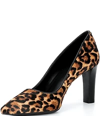 Michael Kors Milly Flex Leopard Print Haircalf High Heel Pumps