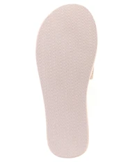 Michael Kors MK Signature Logo Charm Glitter Slide Sandals