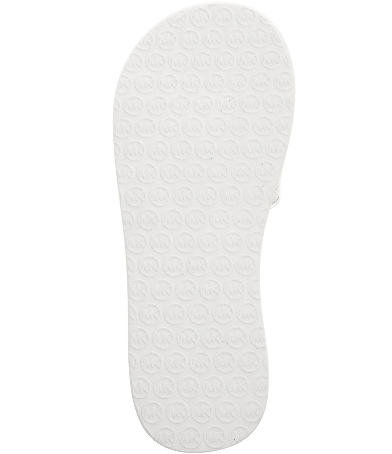 Michael Kors MK Logo Glitter Slide Sandals