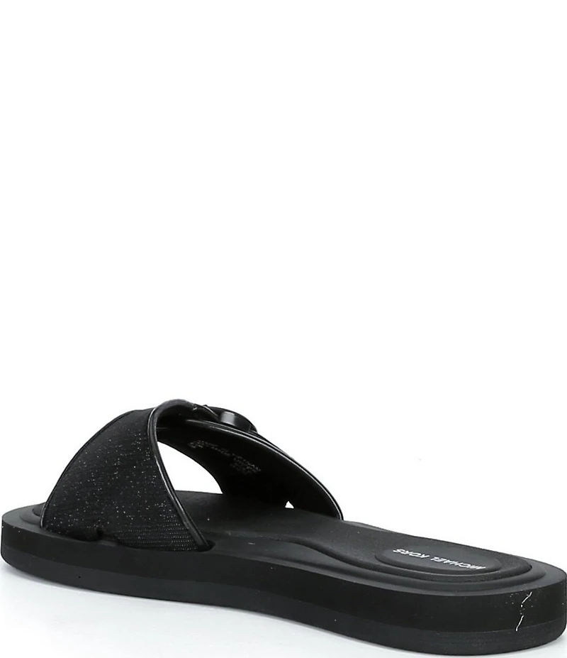 Michael Kors MK Logo Glitter Slide Sandals